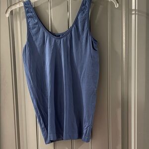 Ellen Tracy Scoop Neck Tank Top - Blue